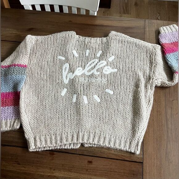 SALTWATER LUXE Colorful Knit Sweater with 'Hello SunShine” on back Design!  NWT! - Picture 8 of 8